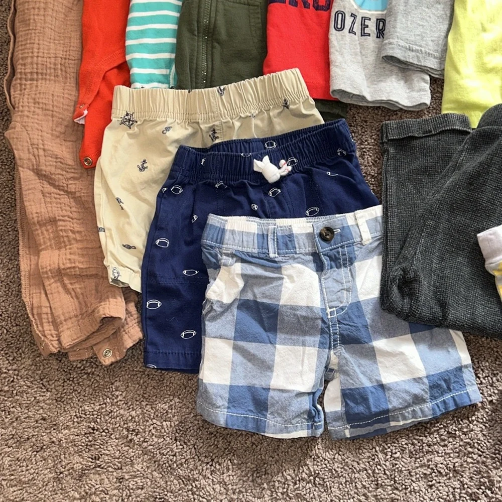 Babyboy 18m spring & summer romper, shirts, shorts, pjs bundle!